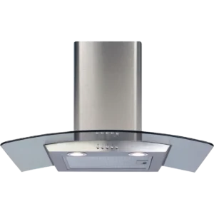CDA 70cm Curved Glass Chimney Cooker Hood - Stainless Steel
