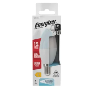 Energizer LED Candle E14 (SES) 806lm 8.5W 6,500K (Daylight), Box of 1