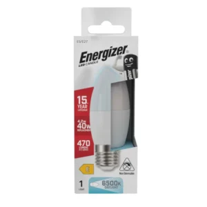 Energizer LED Candle E27 (ES) 470lm 4.2W 6,500K (Daylight), Box of 1