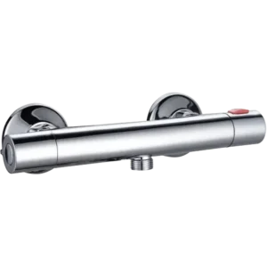 Round exposed Thermostatic Shower Mixer Valve Chrome 150mm centres