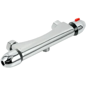 Round exposed Thermostatic Shower Mixer Valve Chrome 150mm centres