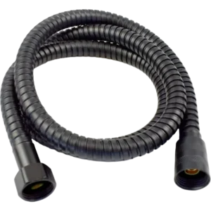 BLACK SHOWER HOSE 1.5m  NUT AND CONE FITTINGS