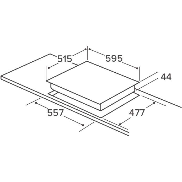 CDA 4 Burner Gas On Glass Hob - Image 2