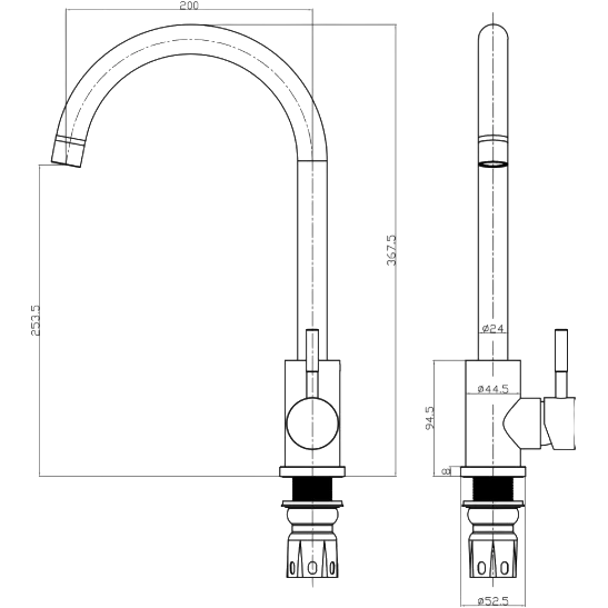 Manhattan Kitchen Tap - Chrome - Image 3