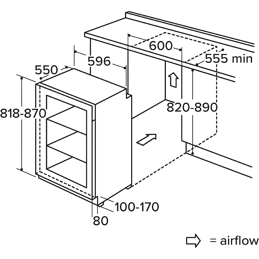 Matrix Integrated Under Counter Larder Fridge - Image 2