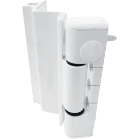 Adjustable Rebated Butt Hinge 9-16mm x 122mm White - Image 3