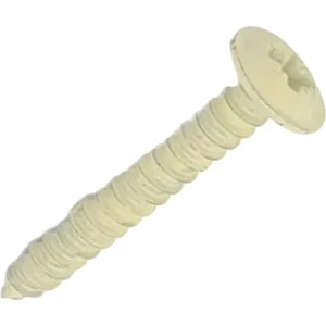 Cream Flange Head Panel Head Screw 1" Pack of 100
