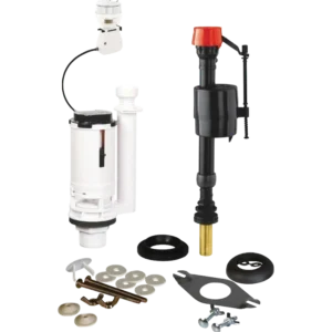 Fluidmaster PROCP002 – Fully Height Adjustable & Flush Valve with Chrome Botton Universal Cistern Pack