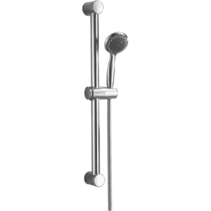 Round Shower Riser Rail Kit with Multi Function Head Chrome