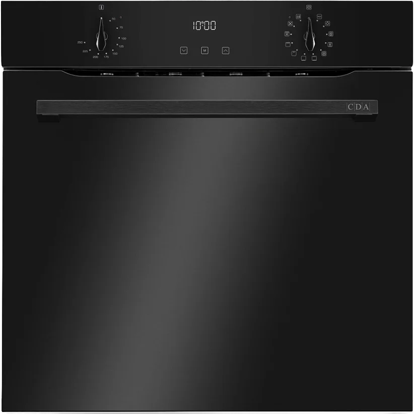CDA Built In 77 L Single Fan Oven - Black