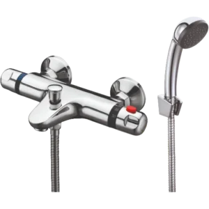Thermostatic Bath Shower Mixer with Fittings Chrome