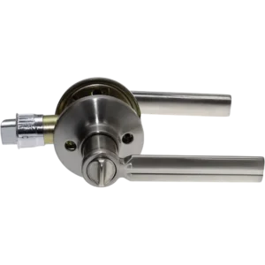 Oval Bar Design Privacy Lock Satin Nickel C/W 25mm Tubular Latch