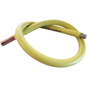 Continetal Yellow Caravan Connection Hose 1.2Mtr - 1/2" Bspt Male X 15mm Copper Spigot