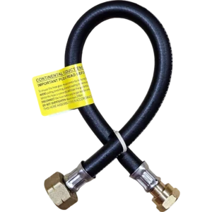 Continental 450mm Black Rubber 21.8Lh X W20 Pigtail - Straight Through
