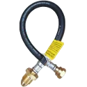 Continental 450mm Black Rubber Pol X W20 Pigtail - Straight Through