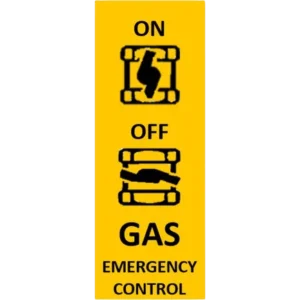 Continental Emergency Gas Shut Off Sticker